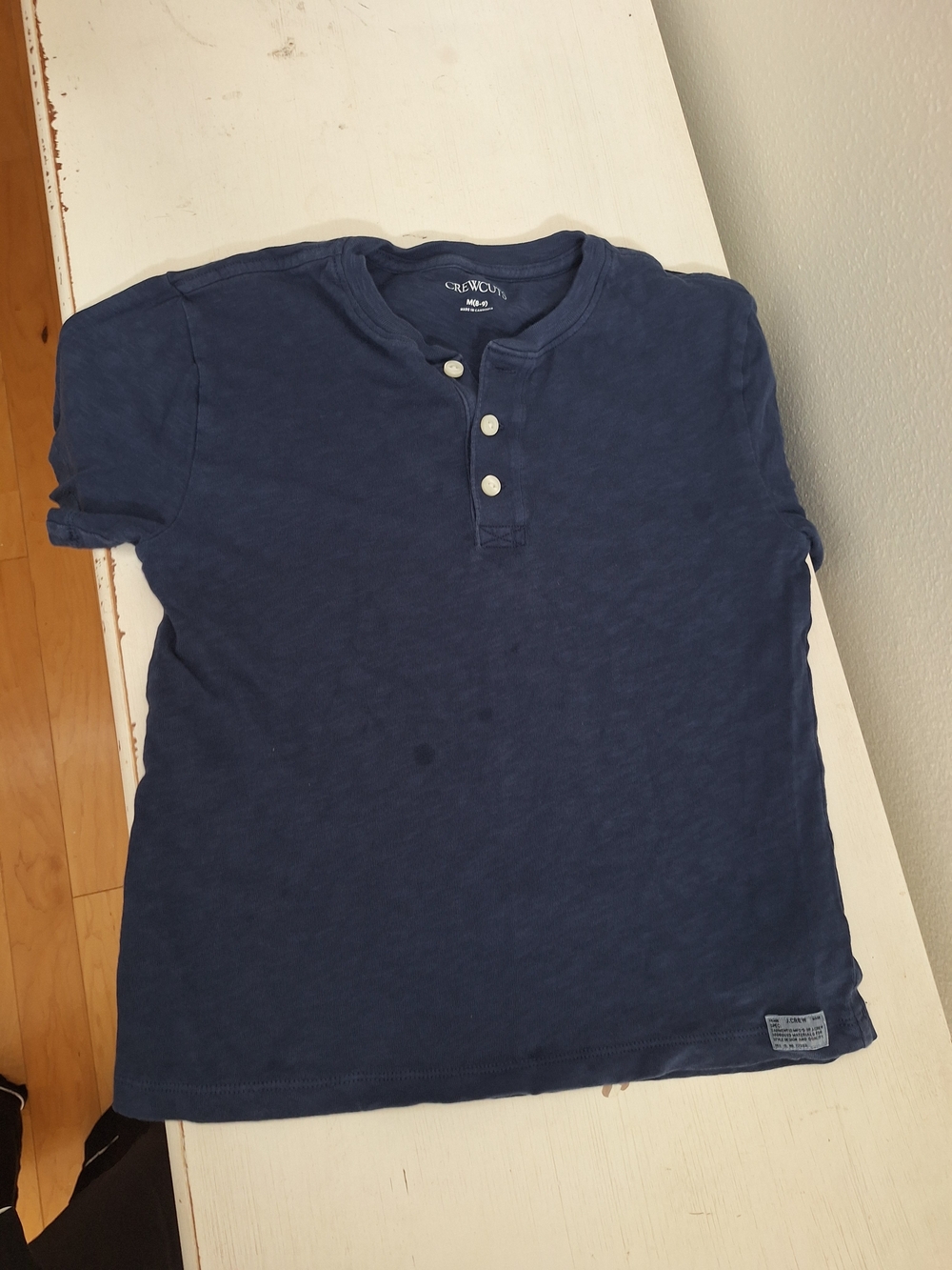 Crewcuts Navy Short-Sleeve Henley Tee